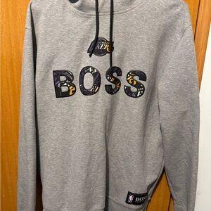 Hugo Boss Gray Lakers NBA Hoodie